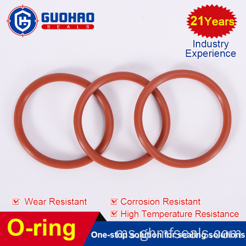 Getah silikon tahan suhu tinggi O-ring